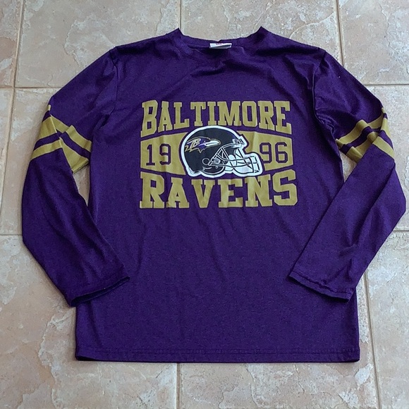 💥 Baltimore Ravens 1996 long sleeve soft Tshirt sz 18/20 - Picture 1 of 8